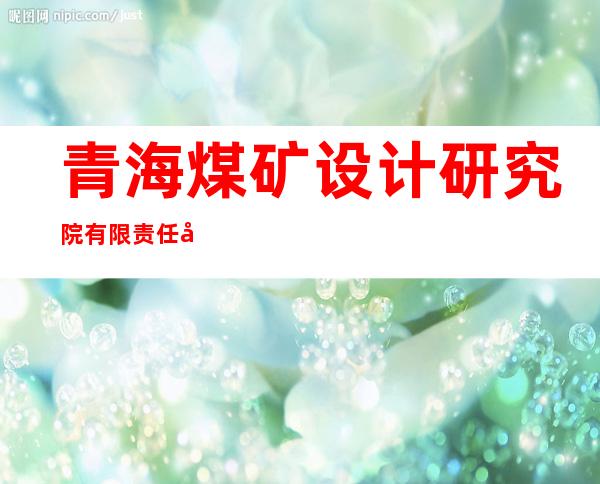 青海煤矿设计研究院有限责任公司